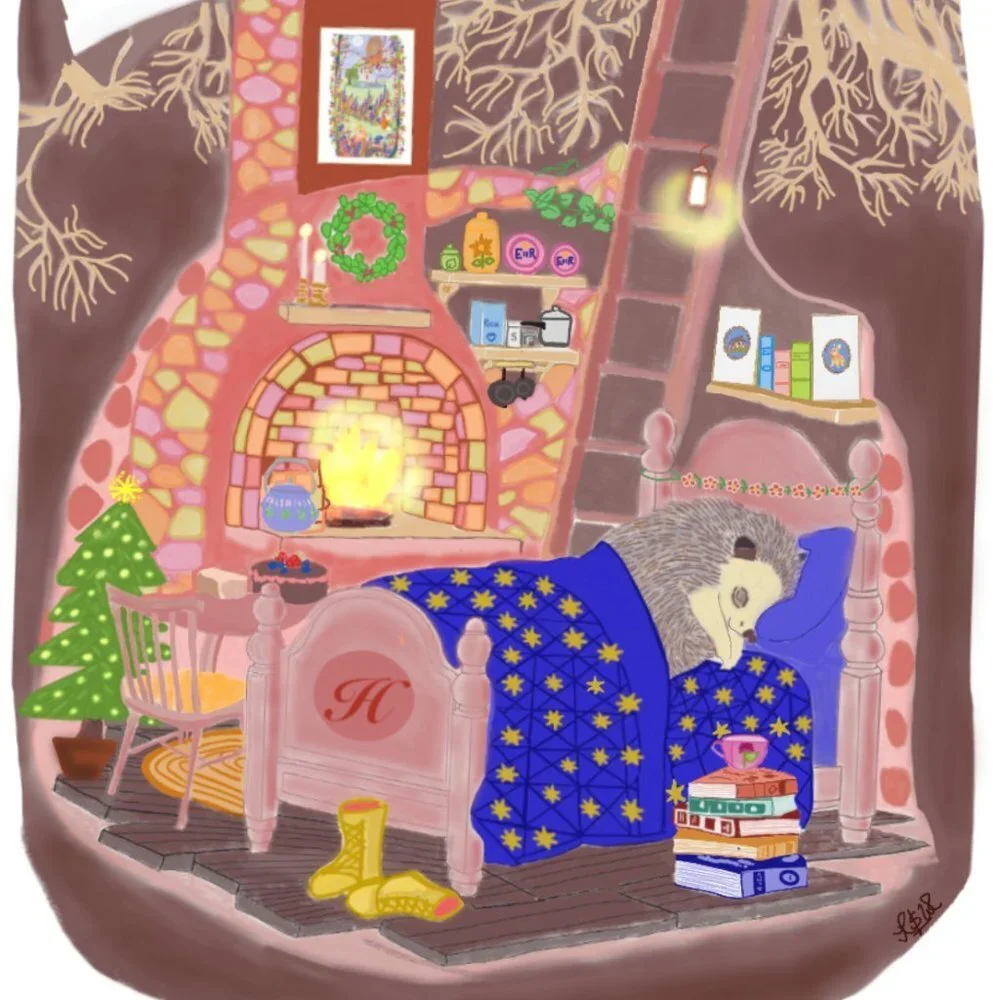 Cozy Hedgehog house | Kids Art | Minimalist Digital Prints - Picture 3 of 4